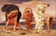 Frederick Leighton Greek Girls Picking up Pebbles by the Sea china oil painting reproduction